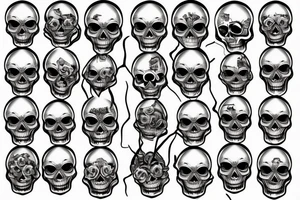 Horror skull tattoo idea