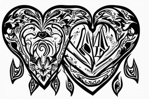 dagger going through a heart tattoo idea