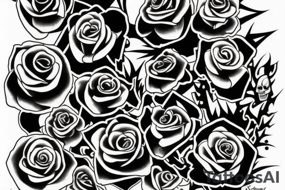 a tattoo that would be based on a punk song by the damned called new rose in town tattoo idea