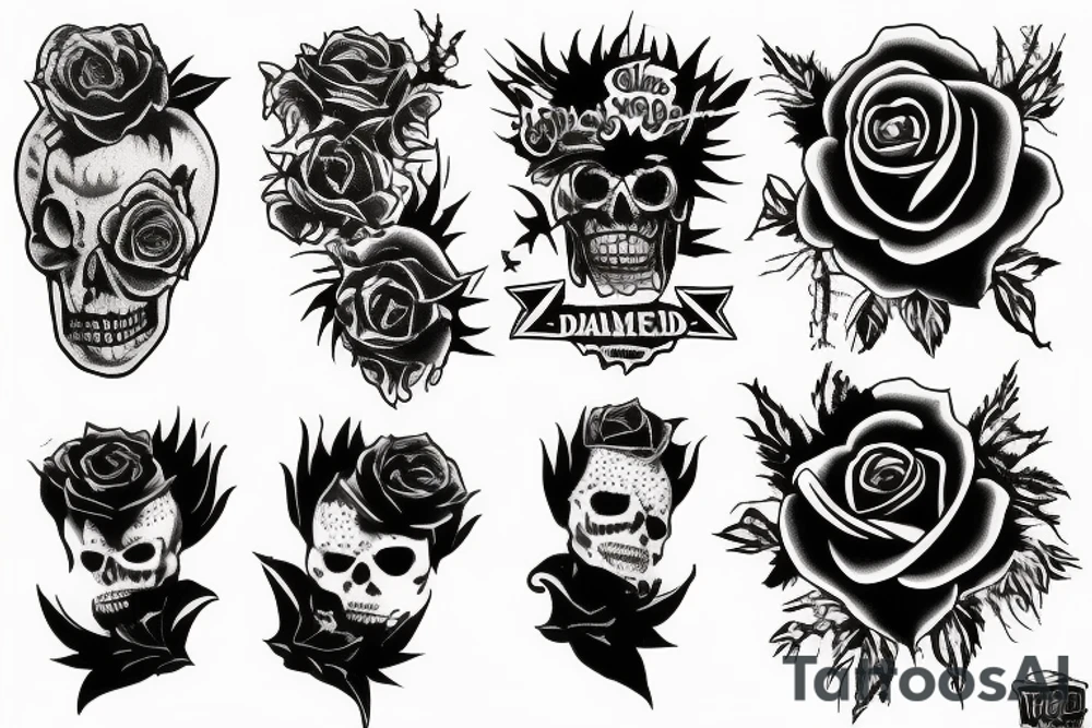 a tattoo that would be based on a punk song by the damned called new rose in town tattoo idea