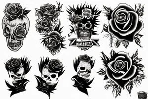 a tattoo that would be based on a punk song by the damned called new rose in town tattoo idea