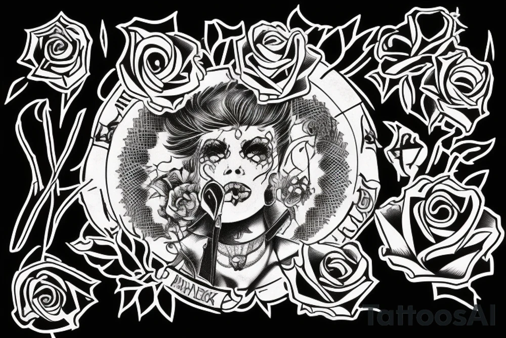 a tattoo that would be based on a punk song by the damned called new rose in town tattoo idea