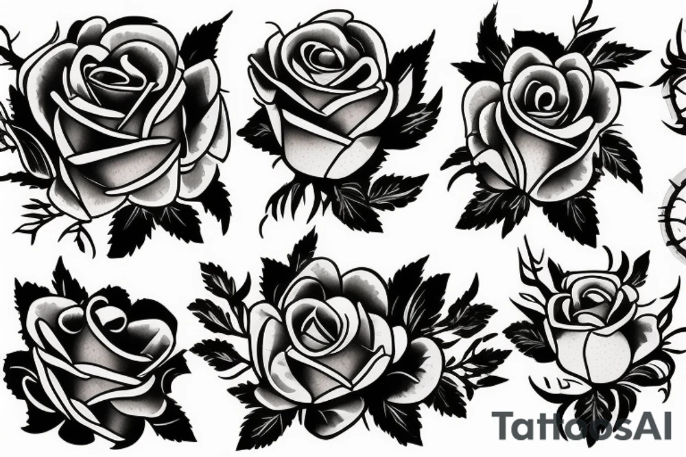 a floral tattoo that would be based on a song by the damned called new rose in town tattoo idea