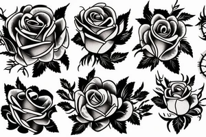 a floral tattoo that would be based on a song by the damned called new rose in town tattoo idea