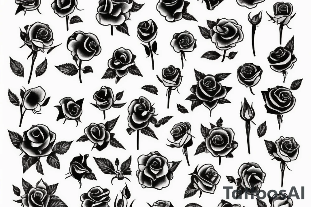 a floral tattoo that would be based on a song by the damned called new rose in town tattoo idea