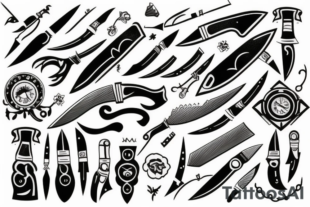 Knife tattoo idea