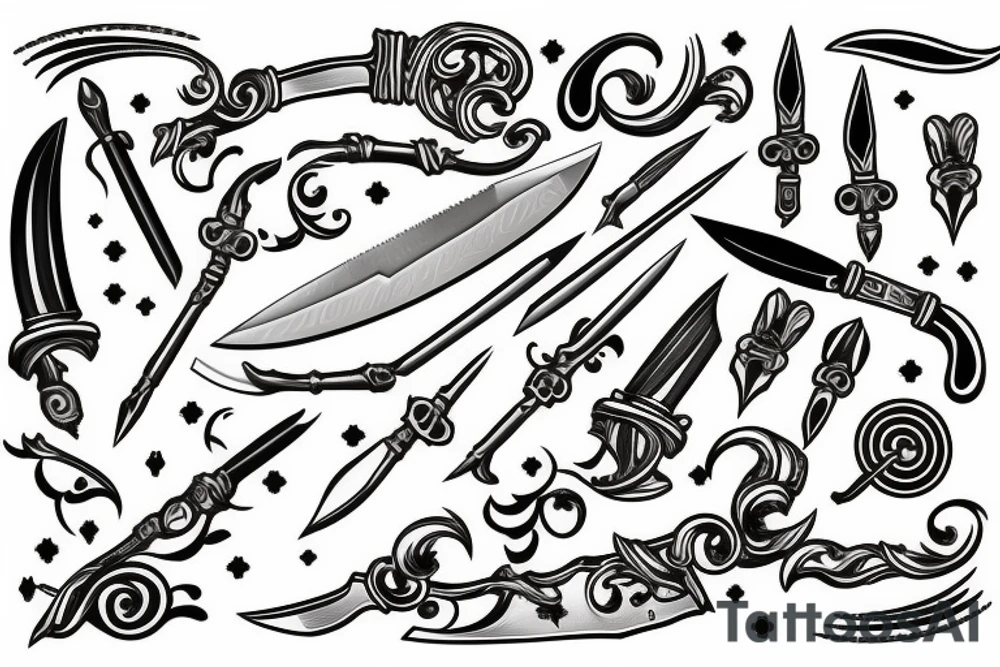 Knife tattoo idea