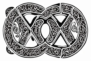 OM symbol with mantra tattoo idea
