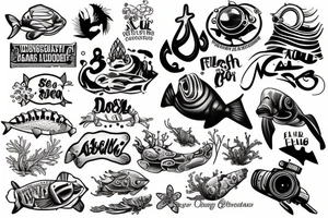 scuba diving and photography tattoo idea