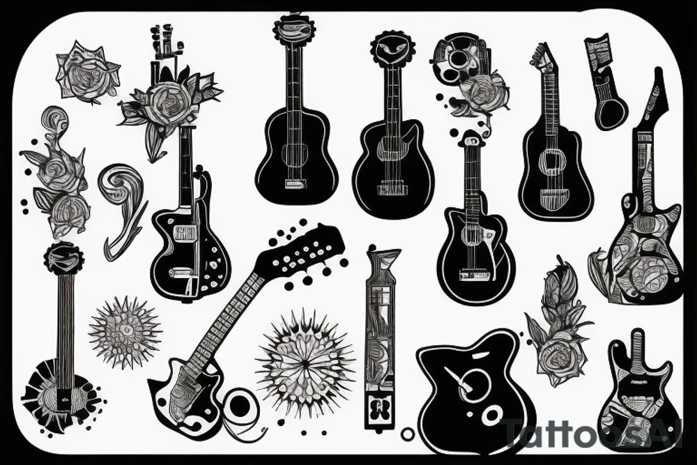 Guitar tattoo idea