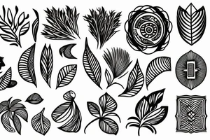 elongated plant tattoo idea