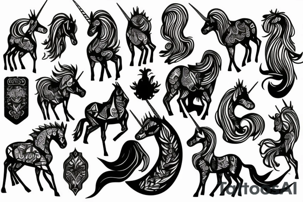 Unicorn tattoo idea