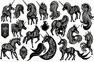 Unicorn tattoo idea