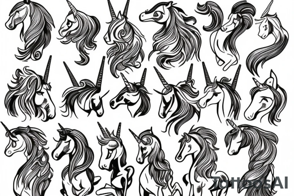 Unicorn tattoo idea