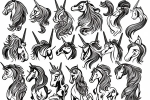 Unicorn tattoo idea