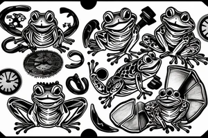 Clockwork Frog tattoo idea