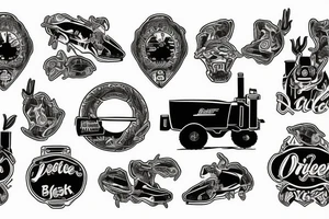 Black john deere tattoo idea