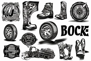 Black john deere tattoo idea