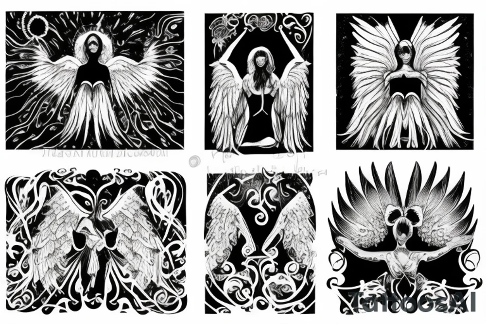 Angel sky tattoo idea