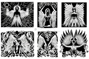 Angel sky tattoo idea