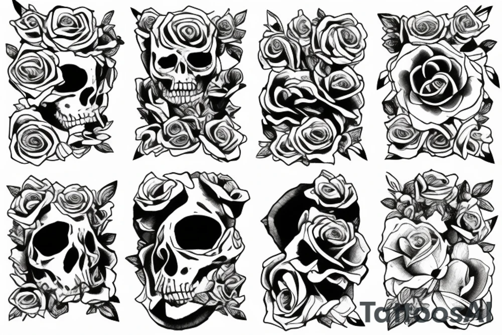 Sky tiget roses tattoo idea