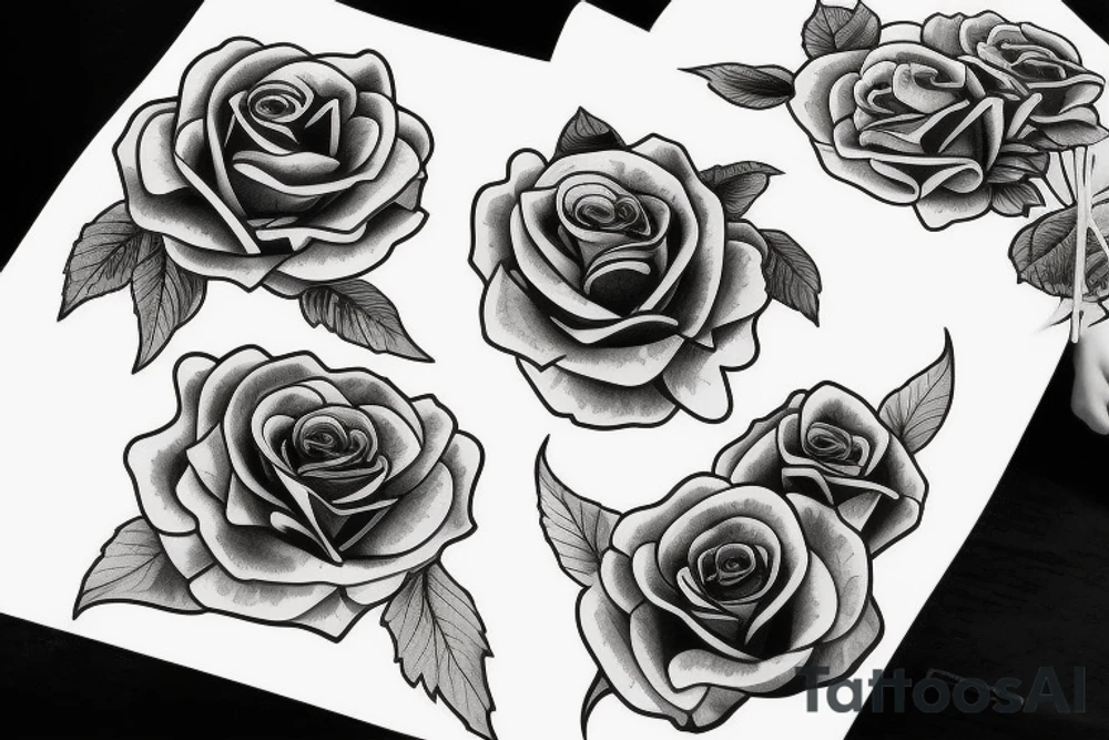 Sky tiget roses tattoo idea