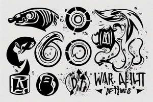 a fight between water and and a pit tattoo idea