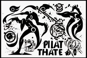 A battle between the pit and the water tattoo idea