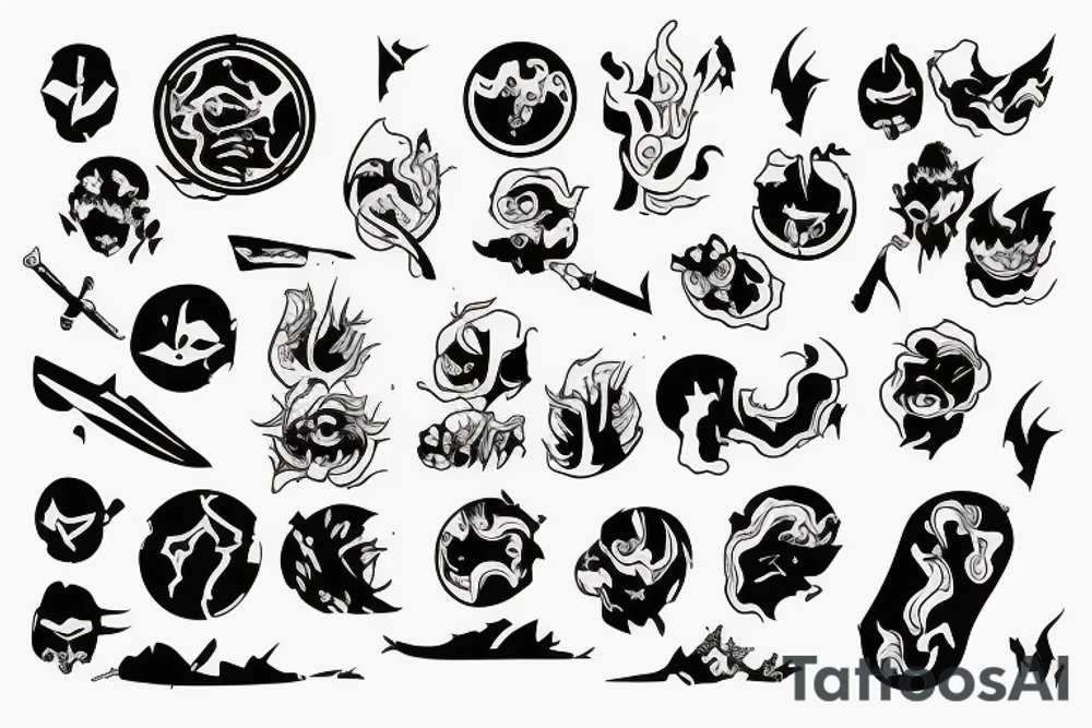 A battle between the pit and the water tattoo idea