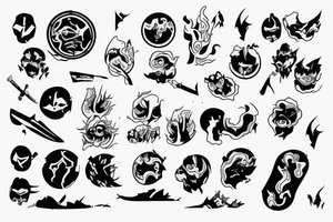 A battle between the pit and the water tattoo idea