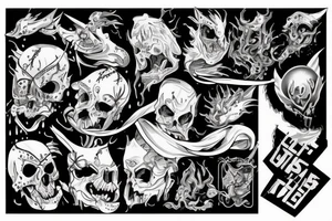 A battle between the pit and the water tattoo idea