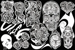 black related to passion for art spirituality and freeness tattoo idea