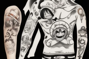 One piece, Ruffy, tattoo idea