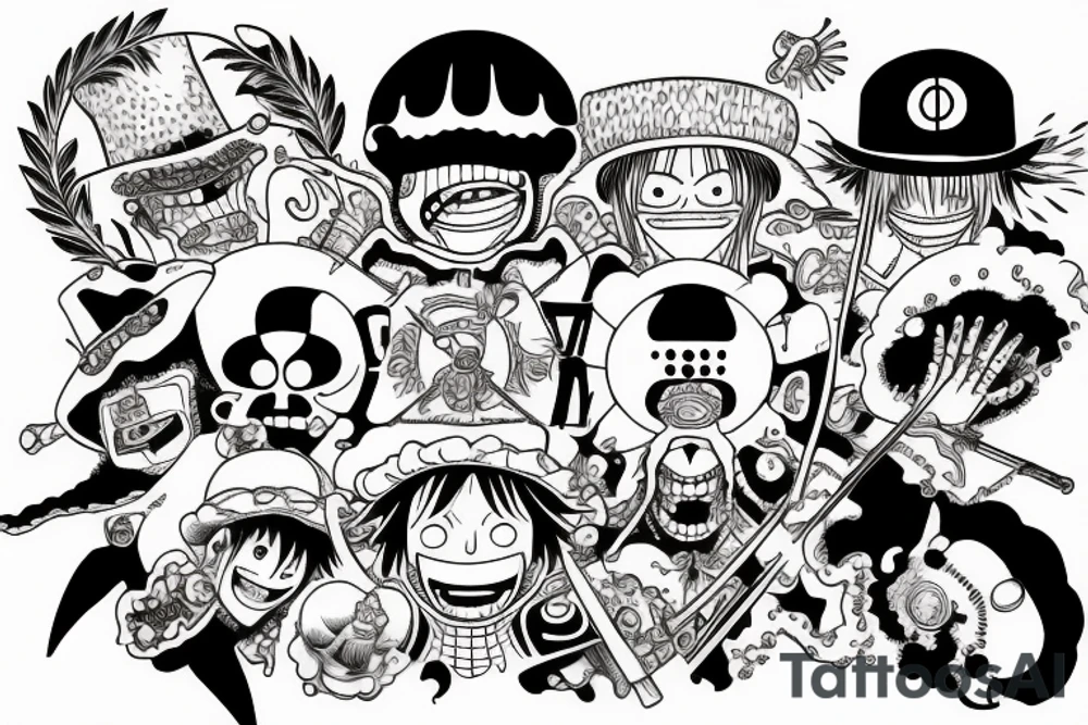 One piece tattoo idea