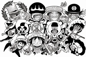 One piece tattoo idea