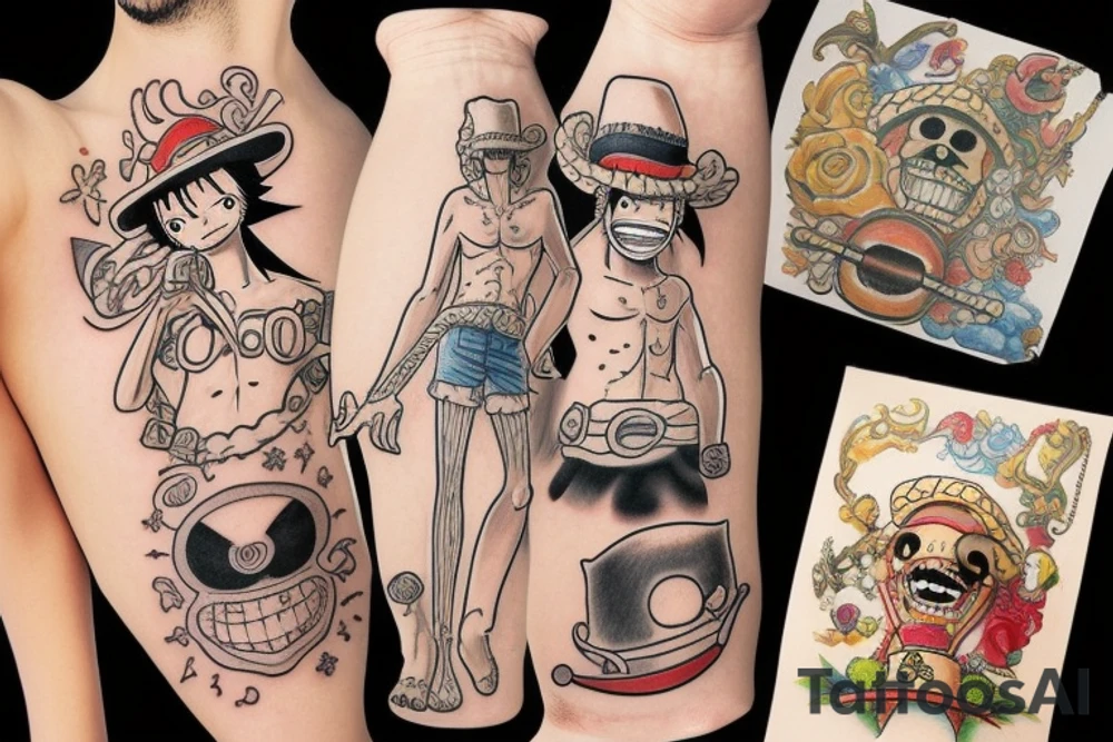 One piece tattoo idea