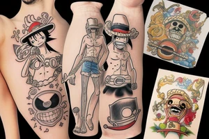 One piece tattoo idea