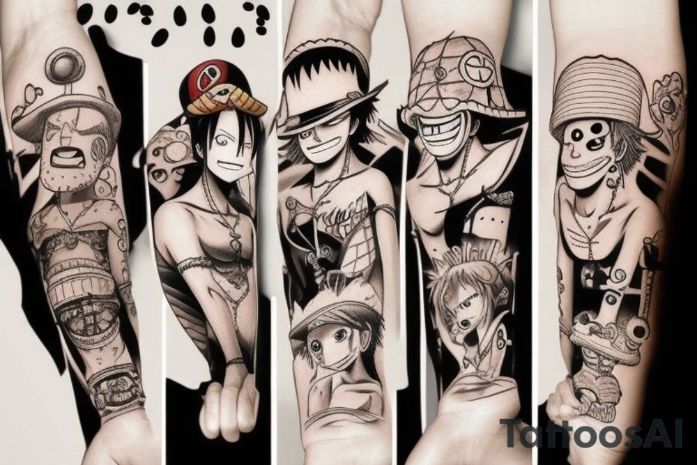 One piece tattoo idea