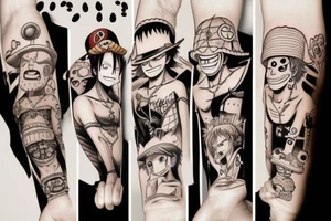 One piece tattoo idea