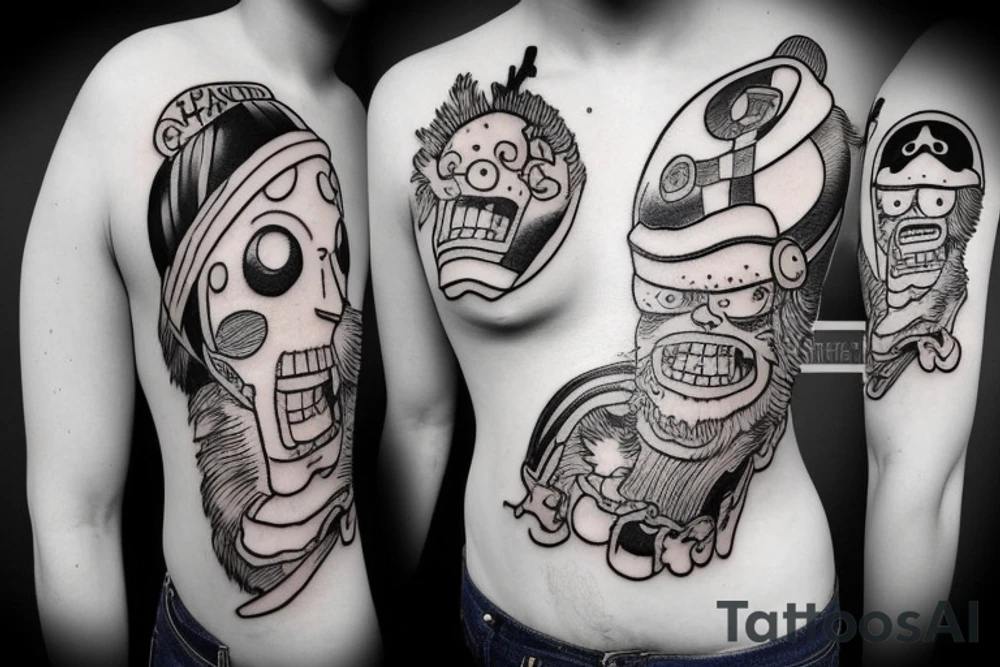One piece tattoo idea
