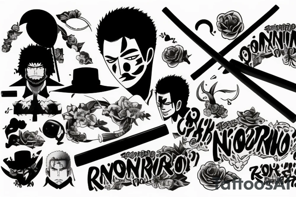 Roronoa Zoro nothing happened tattoo idea
