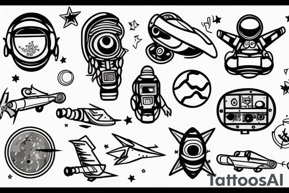 Astronaut tattoo idea