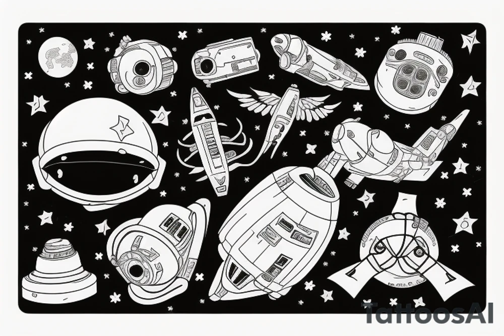 Astronaut tattoo idea