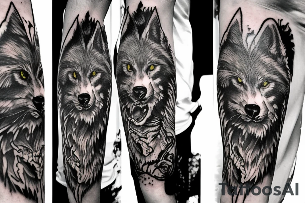 Lone wolf tattoo idea