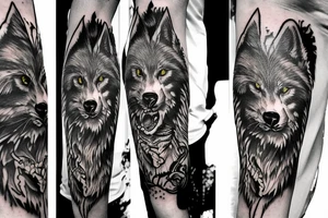 Lone wolf tattoo idea
