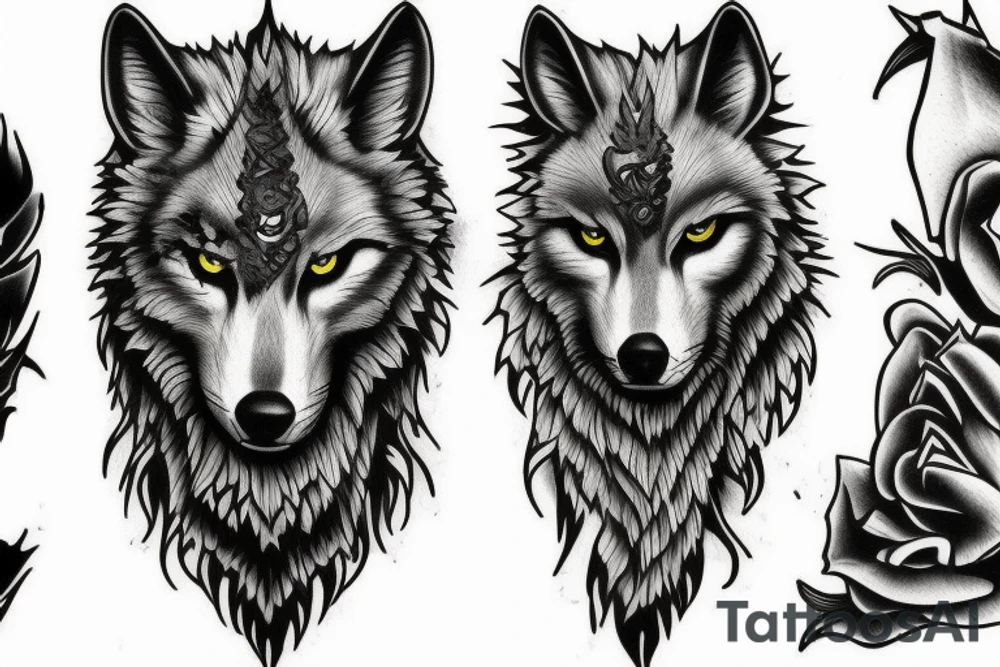 Lone wolf tattoo idea