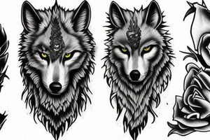 Lone wolf tattoo idea