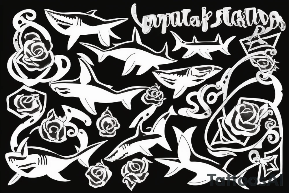 shark representing life tattoo idea