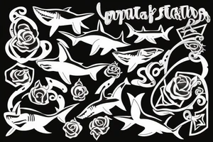 shark representing life tattoo idea