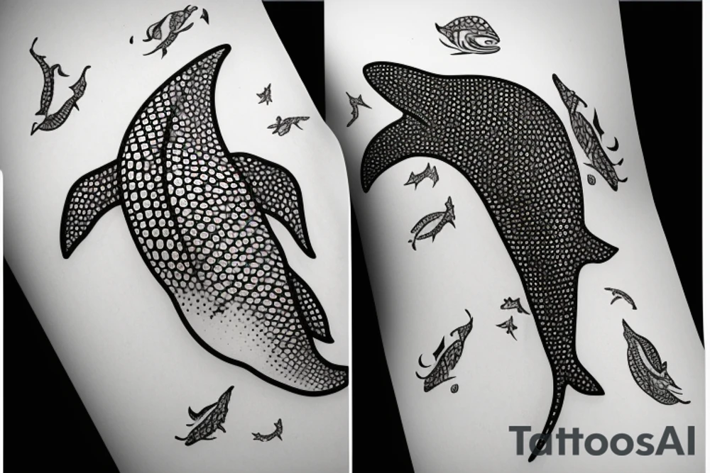 whale shark representing life tattoo idea